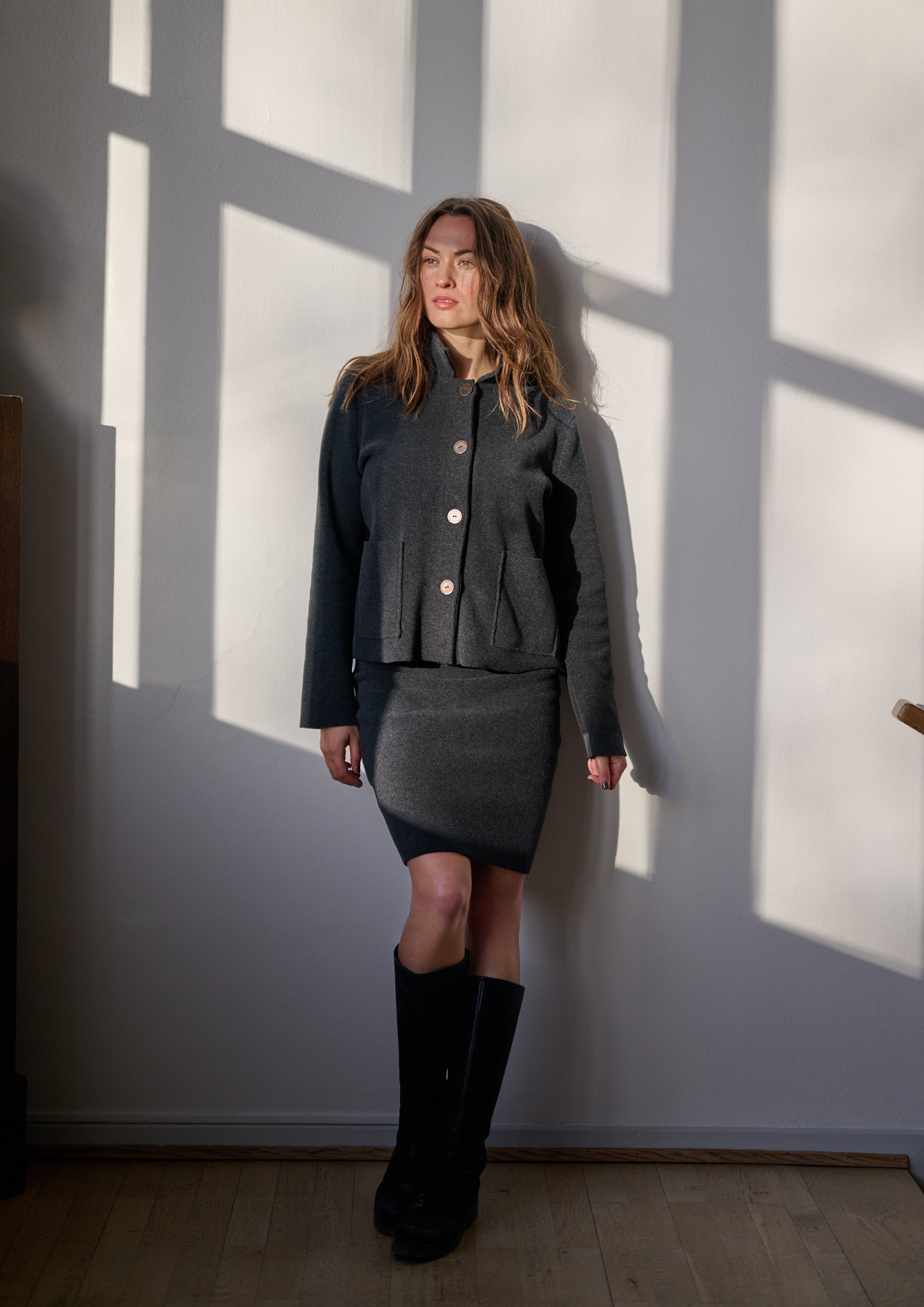 HENRIETTE STEFFENSEN COPENHAGEN JACKE - 7164 CARDIGANS SOFT BLACK 914