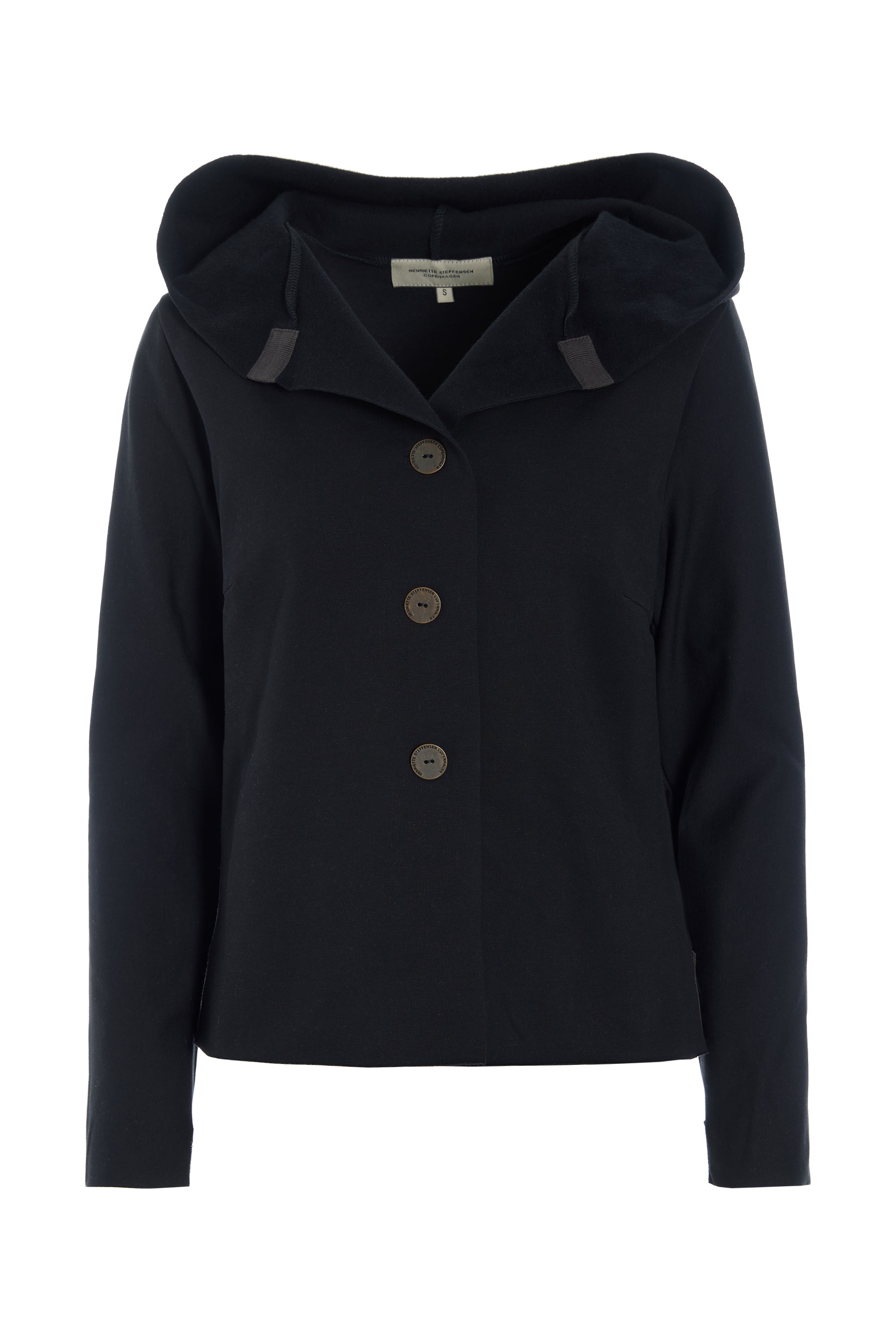 HENRIETTE STEFFENSEN COPENHAGEN KAPUZENBLUSE - 71021 BLUSER BLACK 900