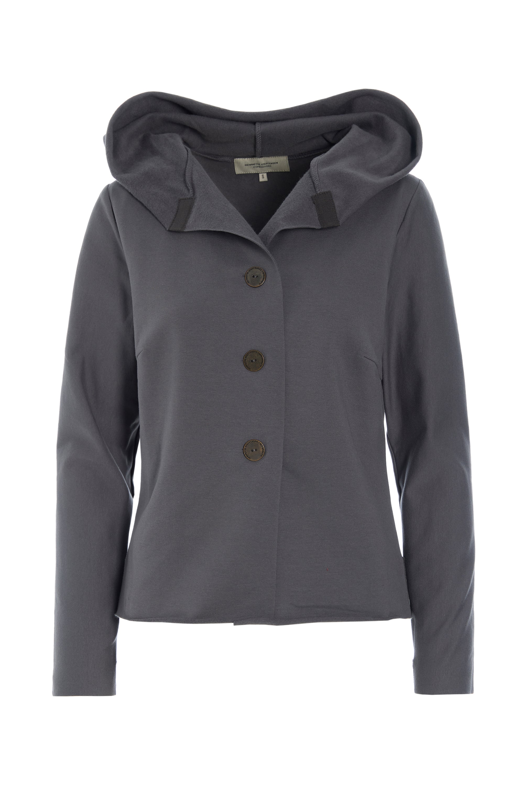 HENRIETTE STEFFENSEN COPENHAGEN KAPUZENBLUSE - 71021 BLUSER GREY 905