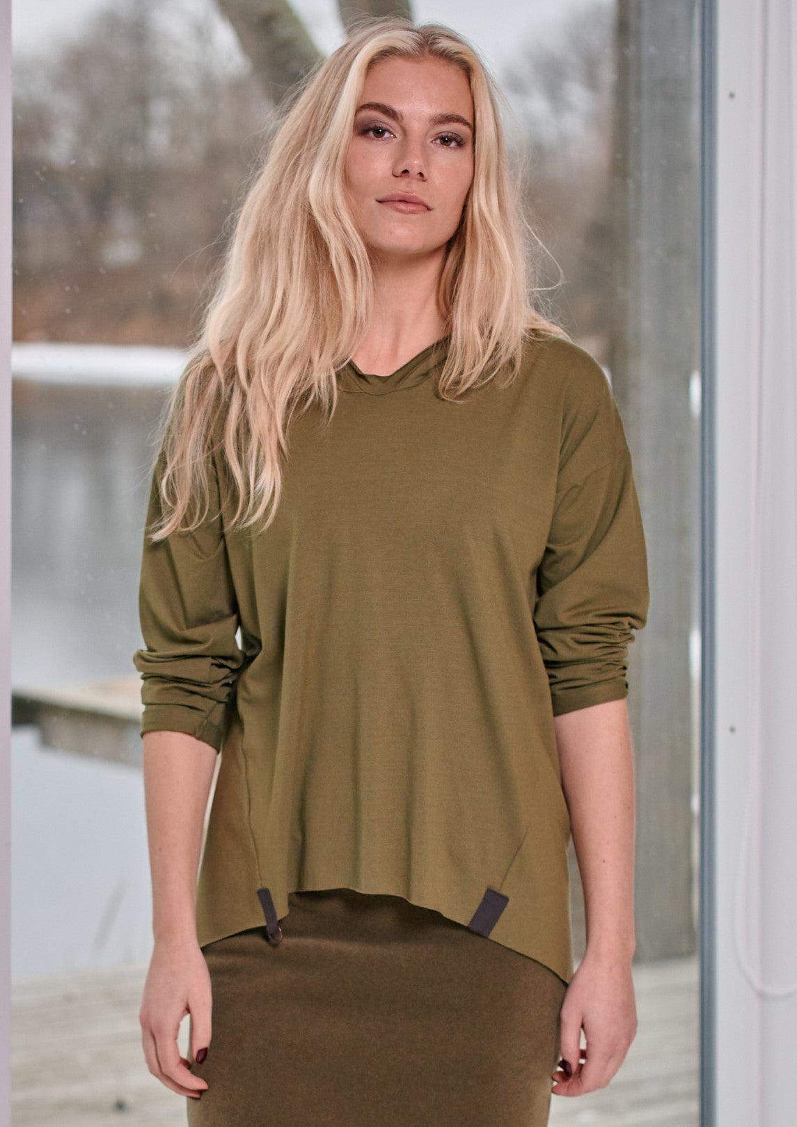 HENRIETTE STEFFENSEN COPENHAGEN KAPUZENBLUSE - 96067 HOODIES MOSS 611