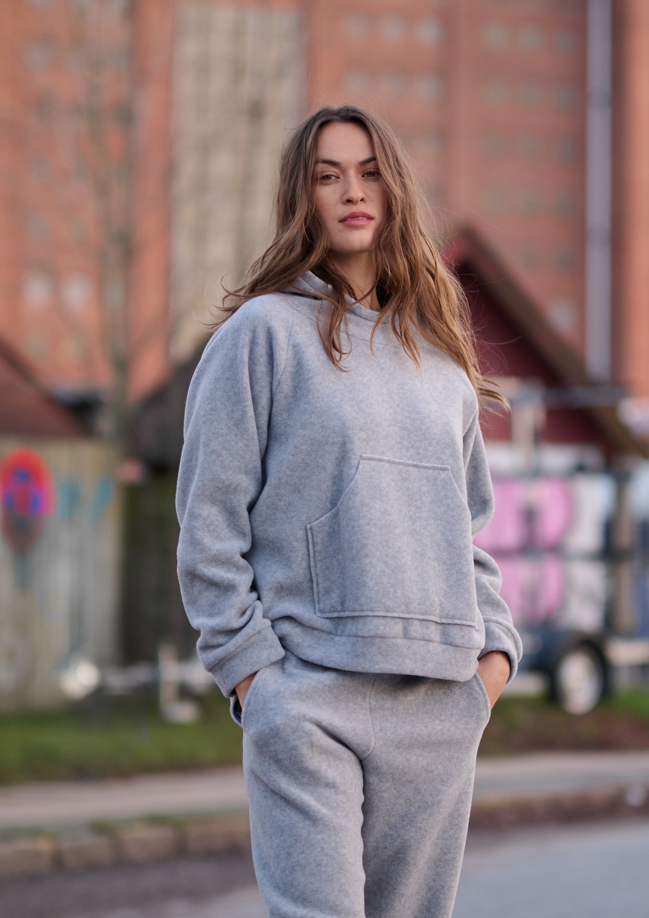 HENRIETTE STEFFENSEN COPENHAGEN KAPUZENPULLI - 1383 HOODIES LIGHT GREY 876