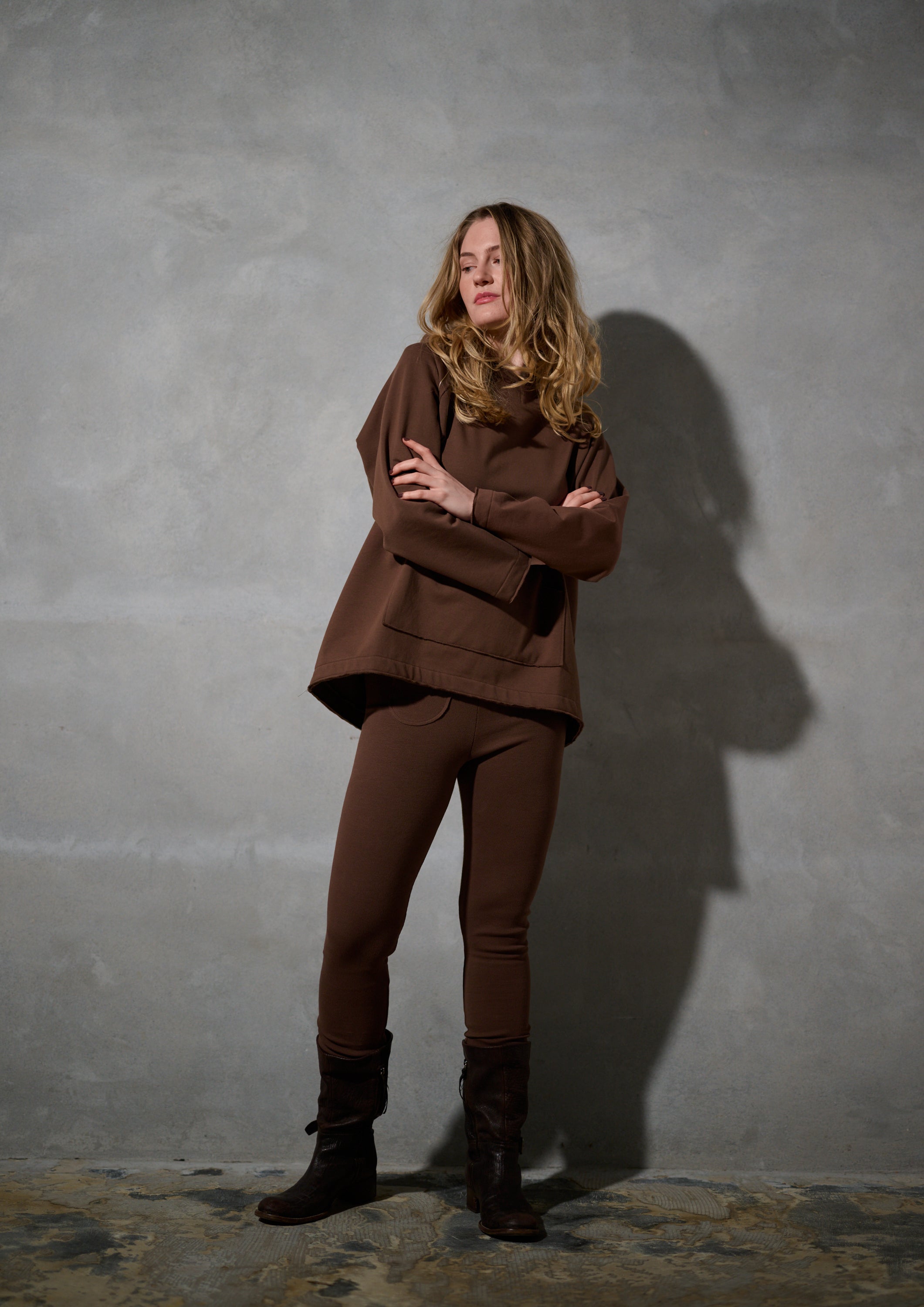 HENRIETTE STEFFENSEN COPENHAGEN KAPUZENPULLOVER- 71015 HOODIES CHOCOLATE 844