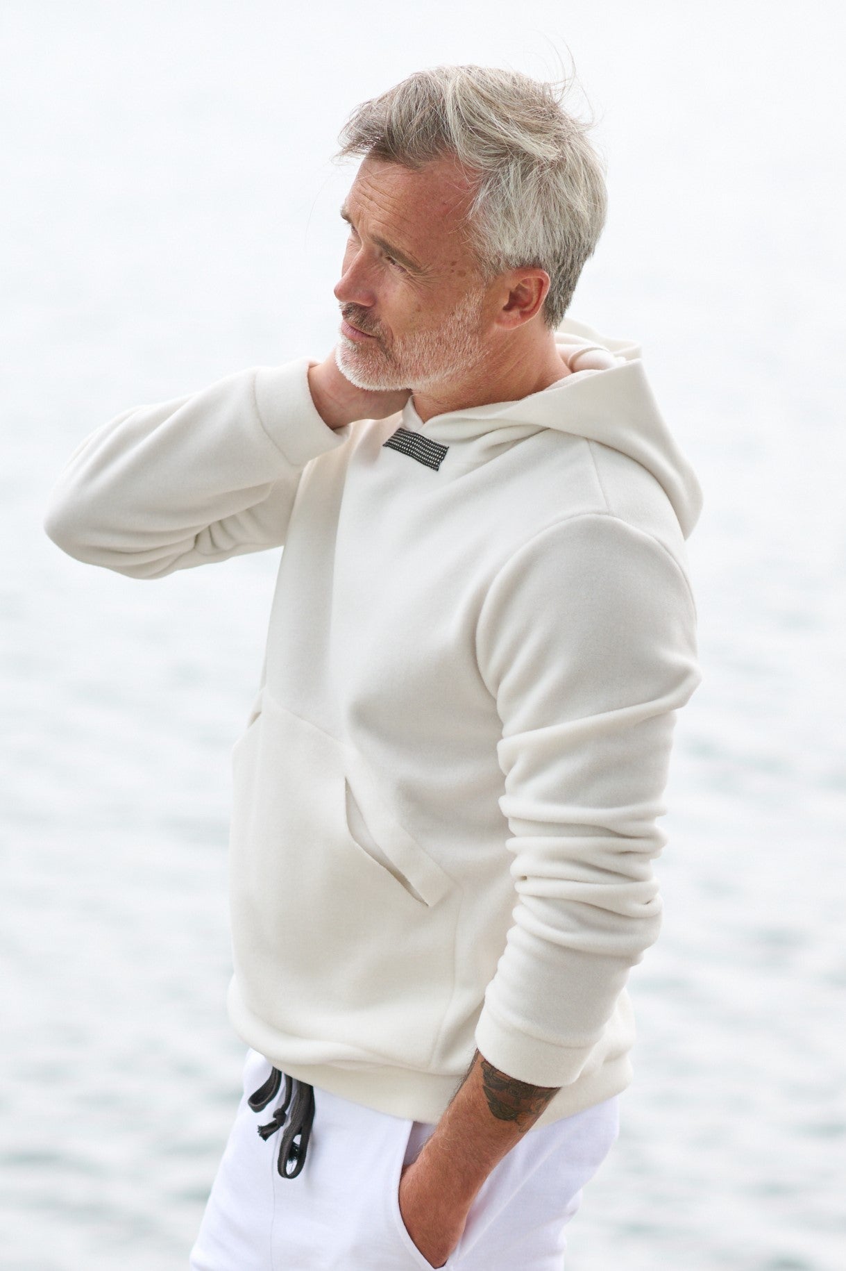 CARL BY STEFFENSEN COPENHAGEN KAPUZENPULLOVER - 1023C BLOUSES & SWEATERS OFF WHITE 802