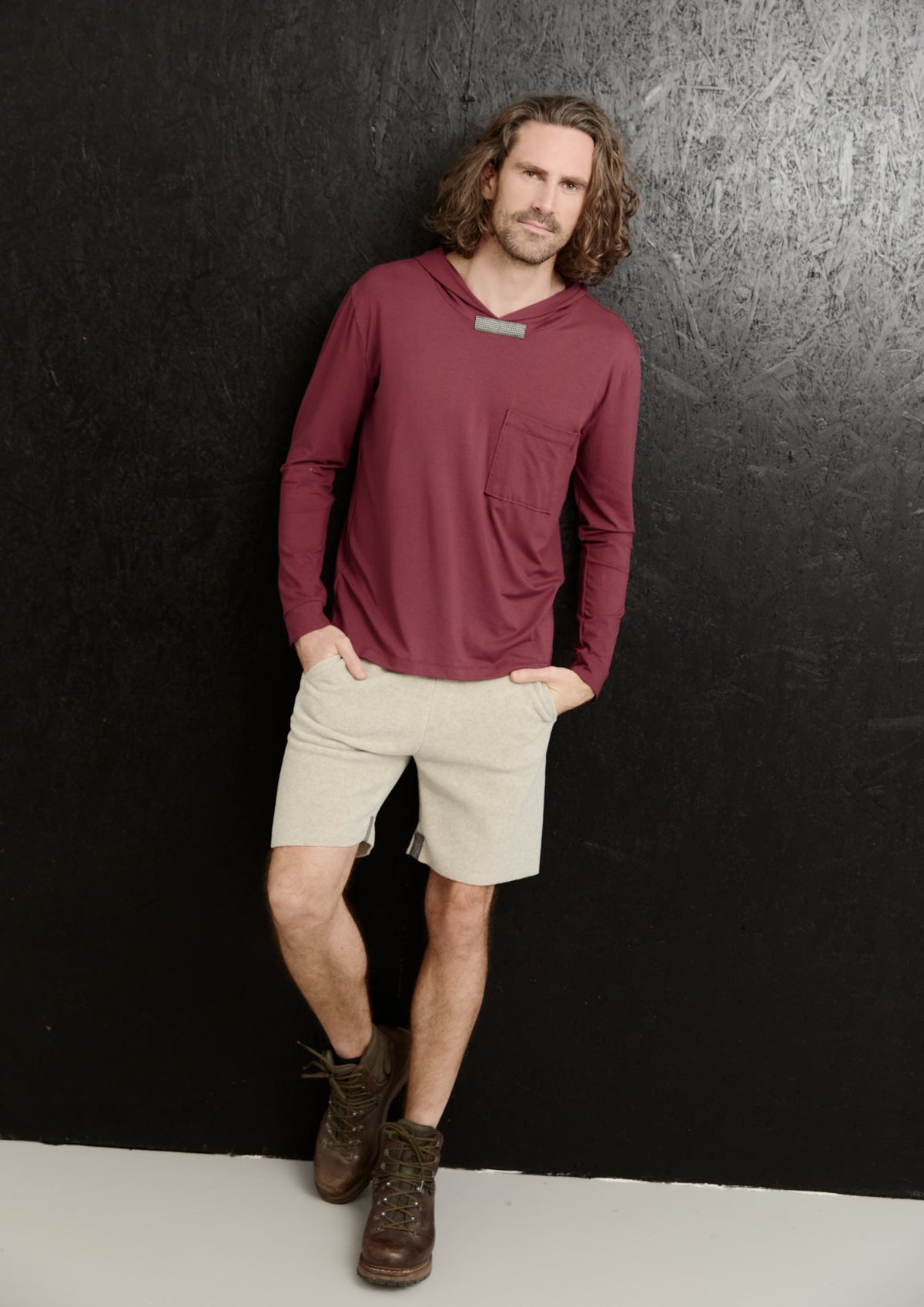 CARL BY STEFFENSEN COPENHAGEN KAPUZENPULLOVER - 1054C HOODIES BORDEAUX 474