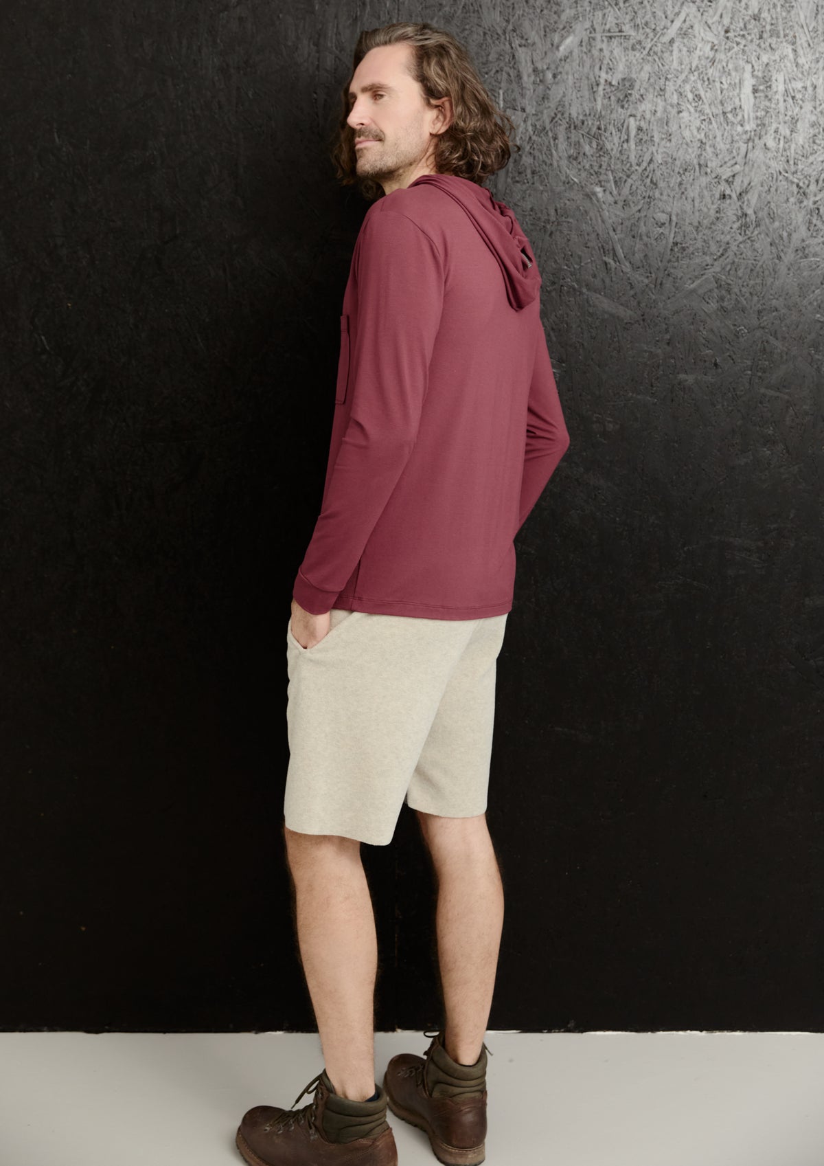 CARL BY STEFFENSEN COPENHAGEN KAPUZENPULLOVER - 1054C HOODIES BORDEAUX 474