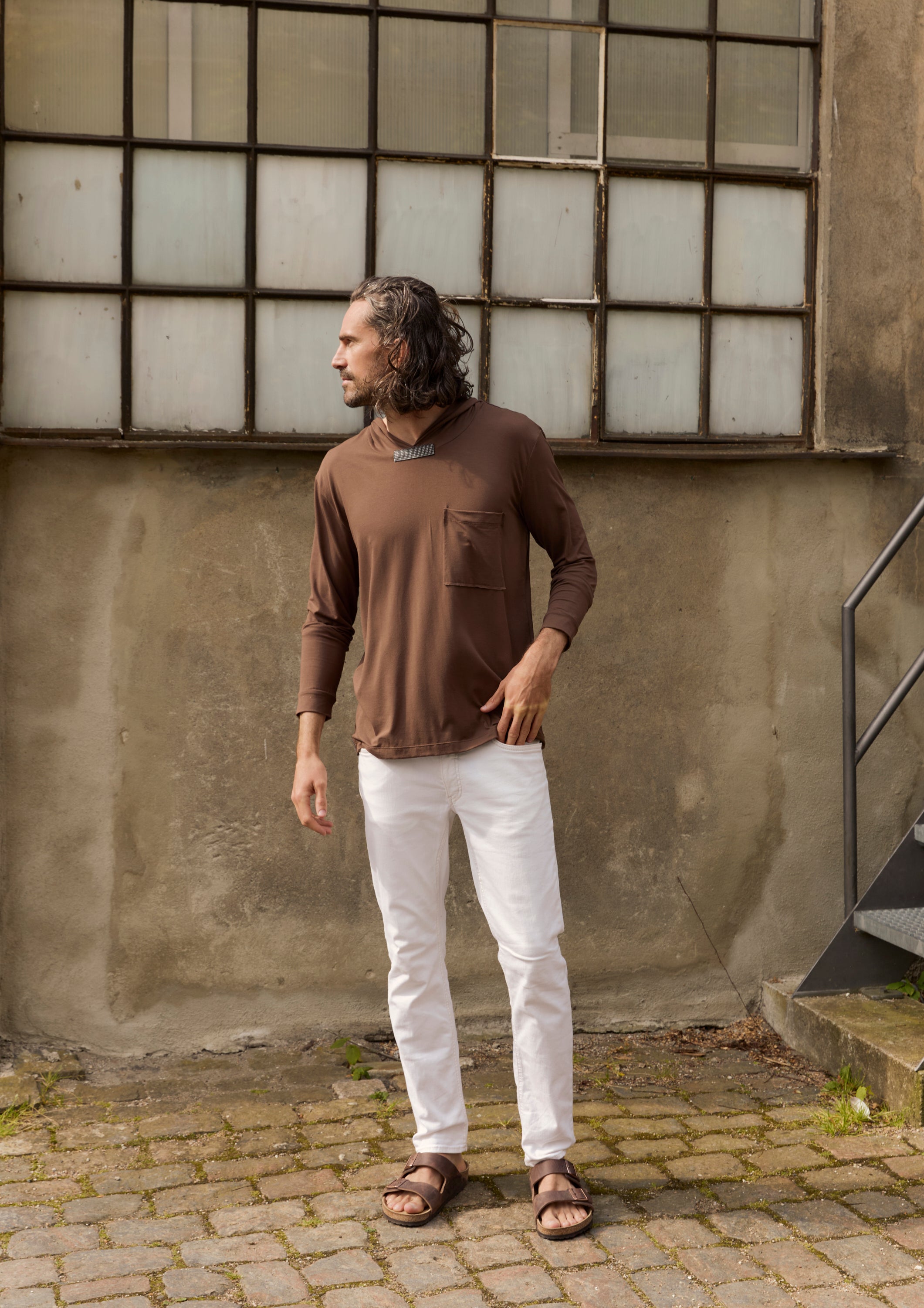 CARL BY STEFFENSEN COPENHAGEN KAPUZENPULLOVER - 1054C HOODIES CHOCOLATE 844