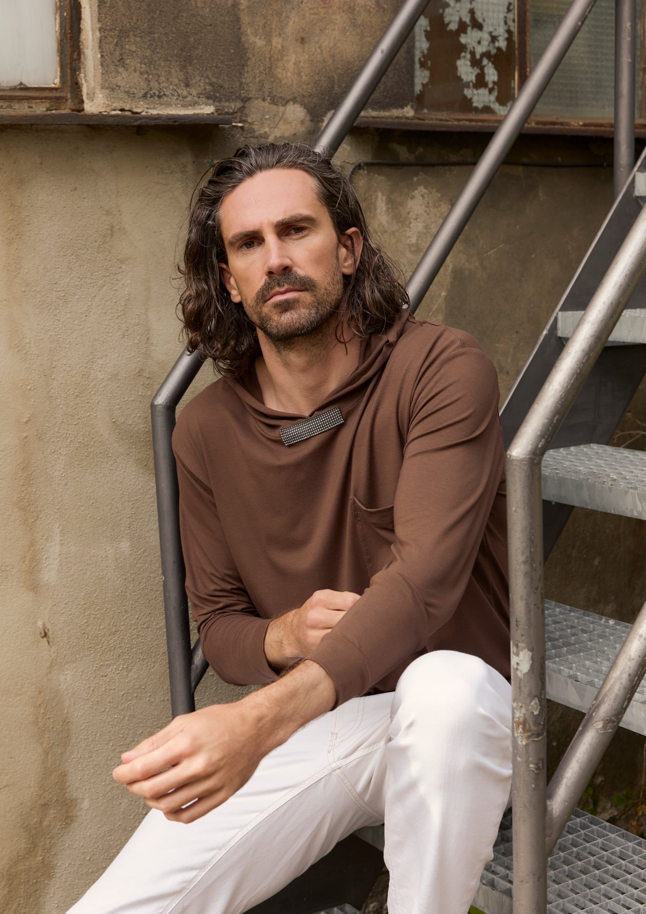 CARL BY STEFFENSEN COPENHAGEN KAPUZENPULLOVER - 1054C HOODIES CHOCOLATE 844