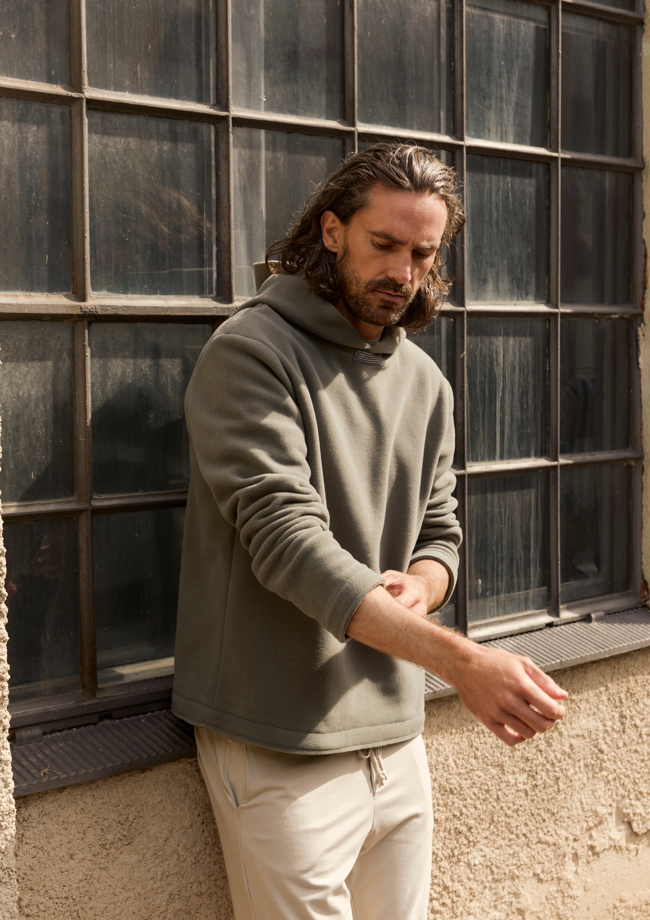 CARL BY STEFFENSEN COPENHAGEN KAPUZENPULLOVER - 1059C BLOUSES & SWEATERS DUSTY GREEN 609