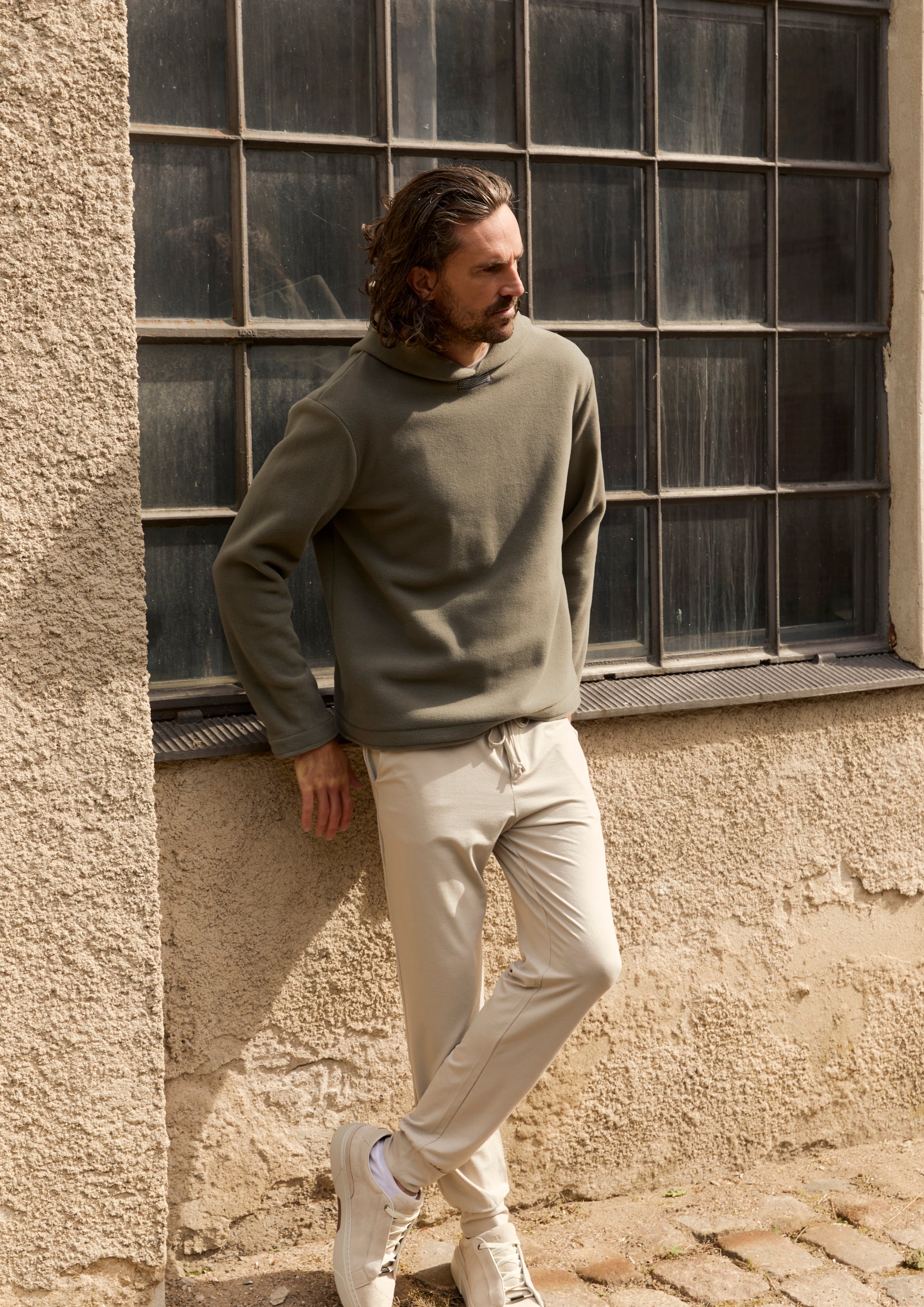 CARL BY STEFFENSEN COPENHAGEN KAPUZENPULLOVER - 1059C BLOUSES & SWEATERS DUSTY GREEN 609