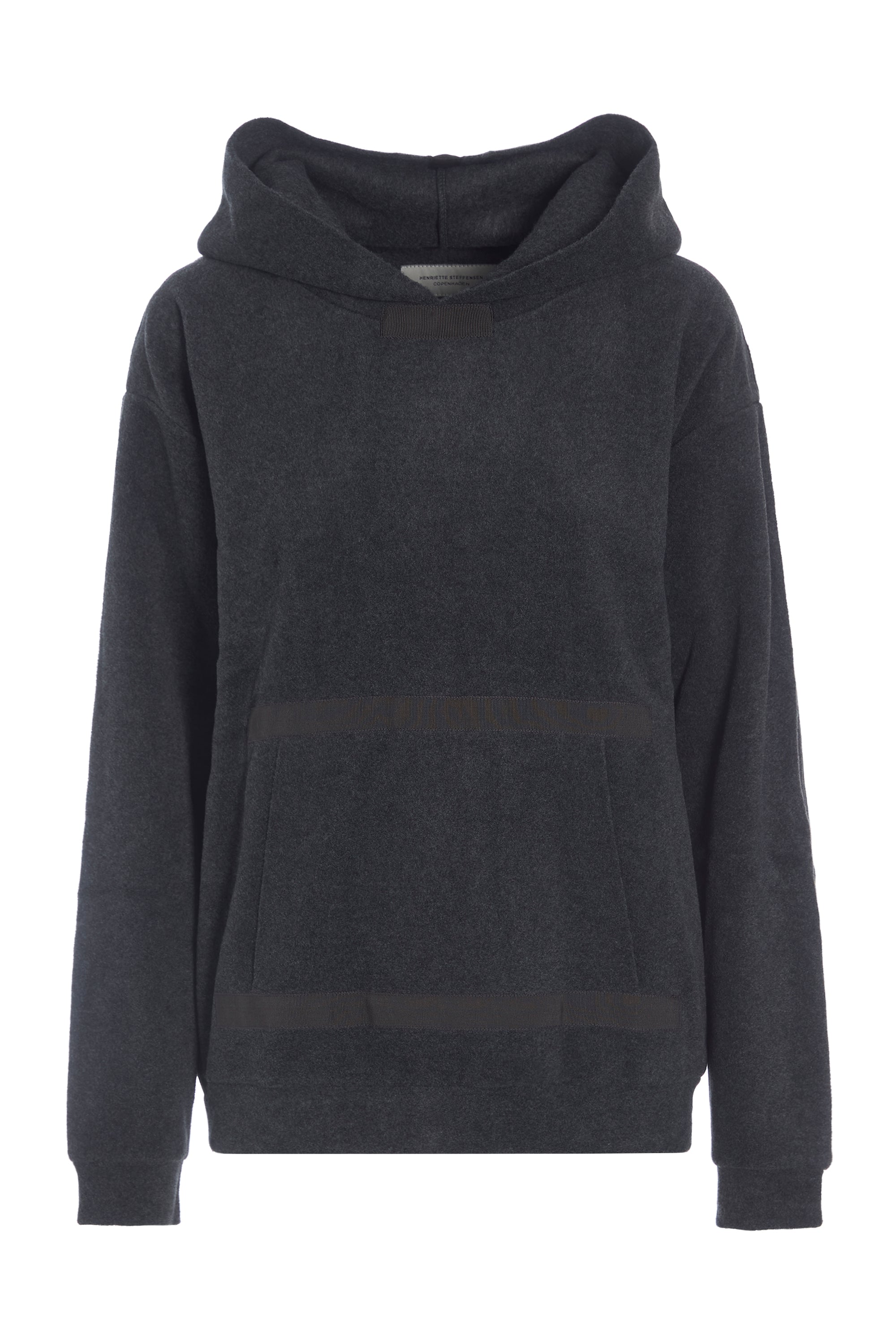 HENRIETTE STEFFENSEN COPENHAGEN KAPUZENPULLOVER - 1344 SWEATERS fleece SOFT BLACK 914