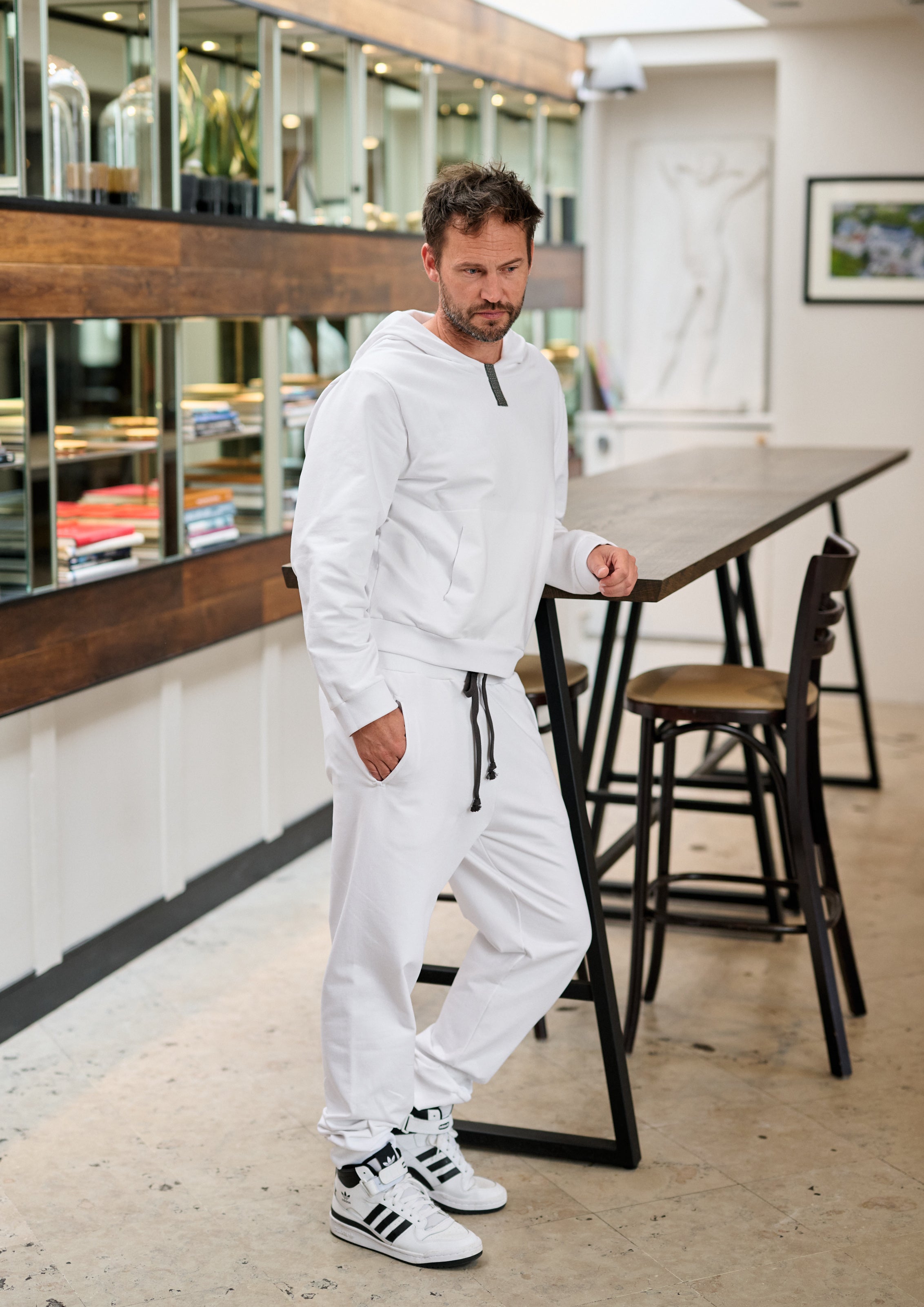 CARL BY STEFFENSEN COPENHAGEN KAPUZENPULLOVER SWEAT - 1032C BLOUSES & SWEATERS WHITE 816