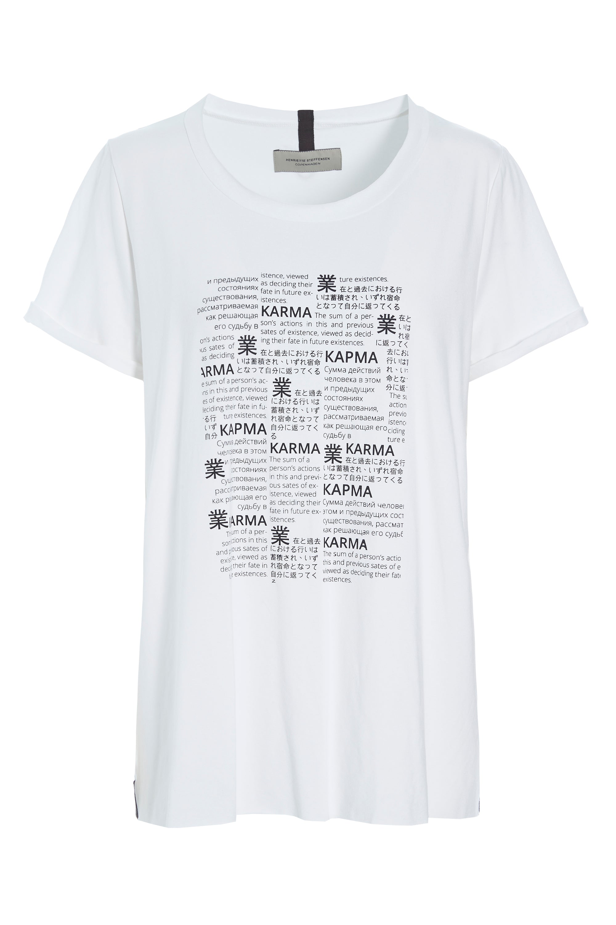 HENRIETTE STEFFENSEN COPENHAGEN KARMA T-SHIRT - 96065 T-SHIRTS WHITE 816