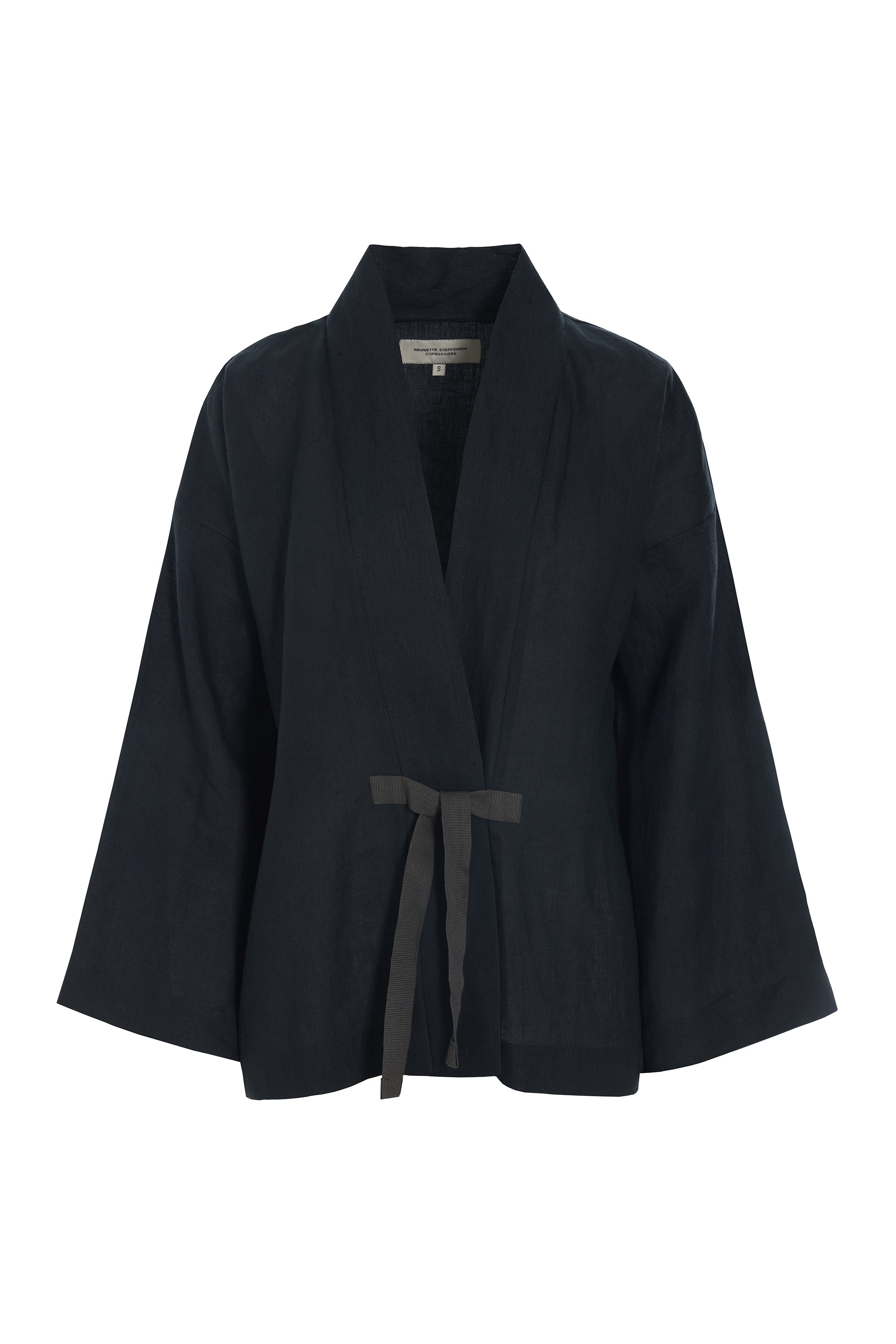 HENRIETTE STEFFENSEN COPENHAGEN KIMONO JACKE - 87000 CARDIGANS BLACK 900