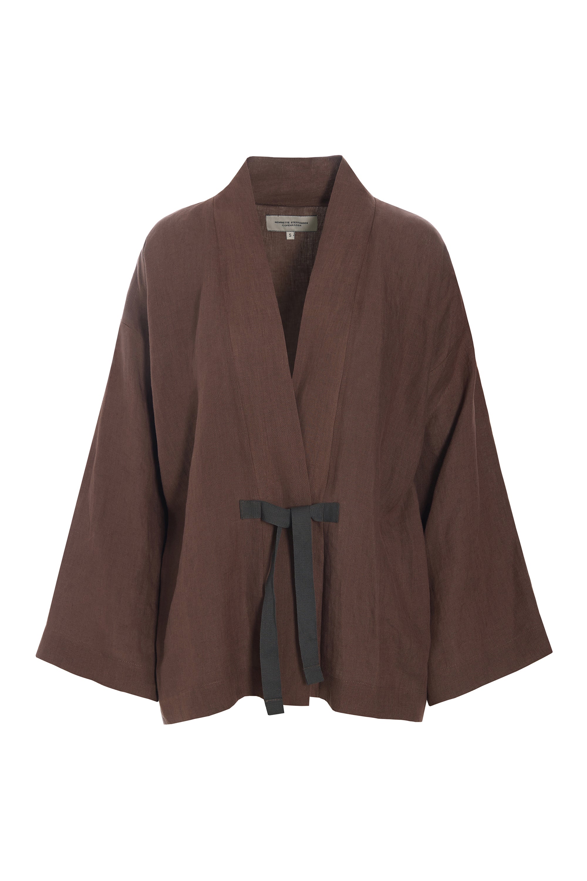 HENRIETTE STEFFENSEN COPENHAGEN KIMONO JACKE - 87000 CARDIGANS CHOCOLATE 844