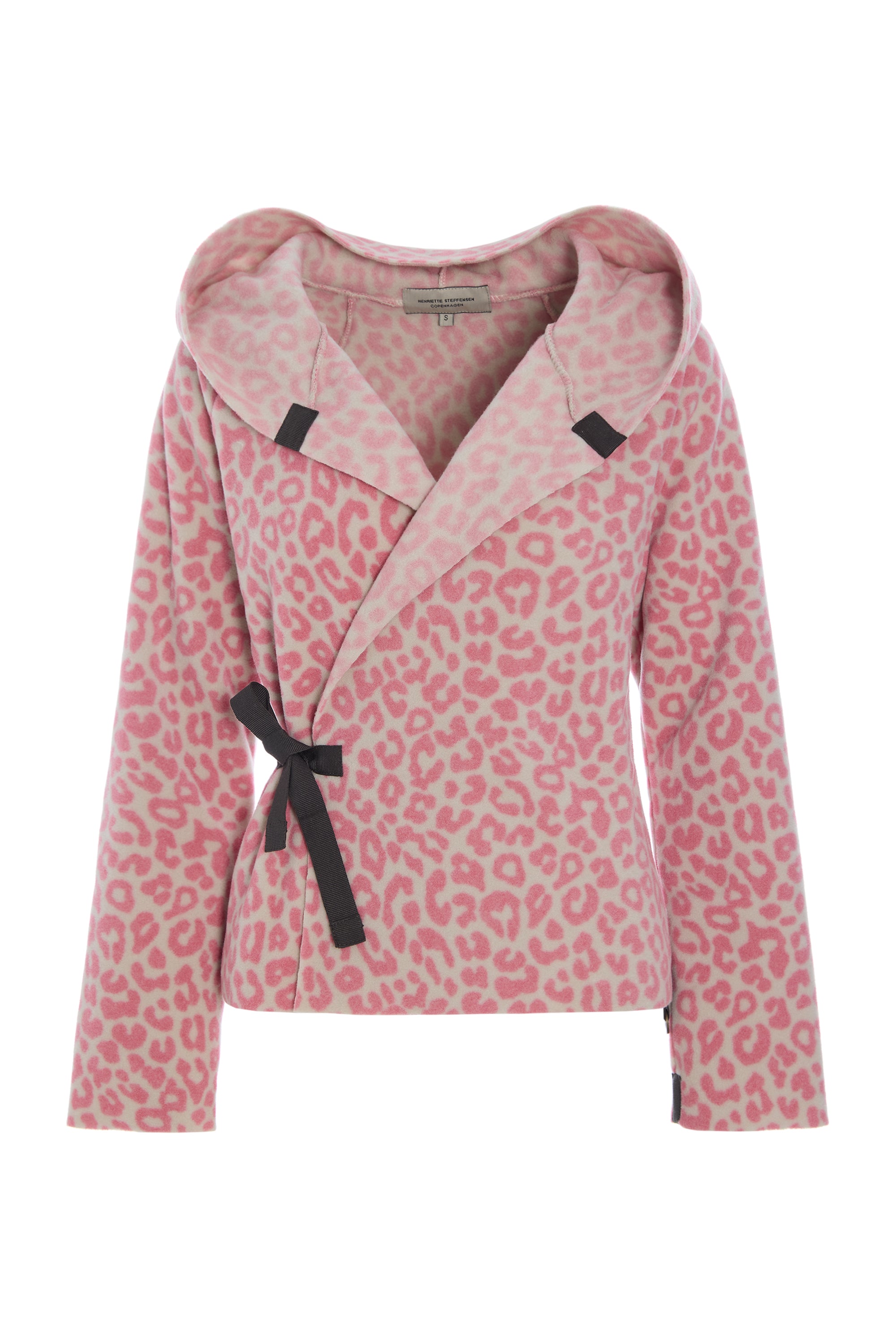 HENRIETTE STEFFENSEN COPENHAGEN KLASSISCHE FLEECE WICKEL-CARDIGAN - 1009P CARDIGANS PINK LEO 358