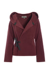 KLASSISCHE FLEECE WICKEL CARDIGAN - 1009 - BORDEAUX
