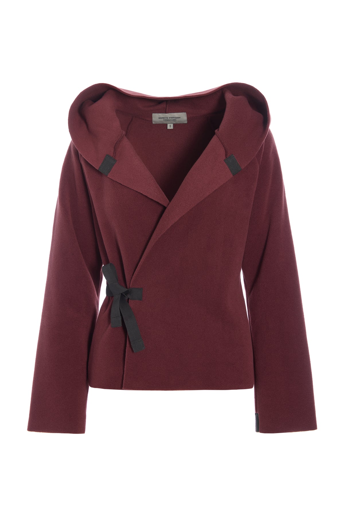 HENRIETTE STEFFENSEN COPENHAGEN KLASSISCHE FLEECE WICKEL CARDIGAN - 1009 CARDIGANS BORDEAUX 474