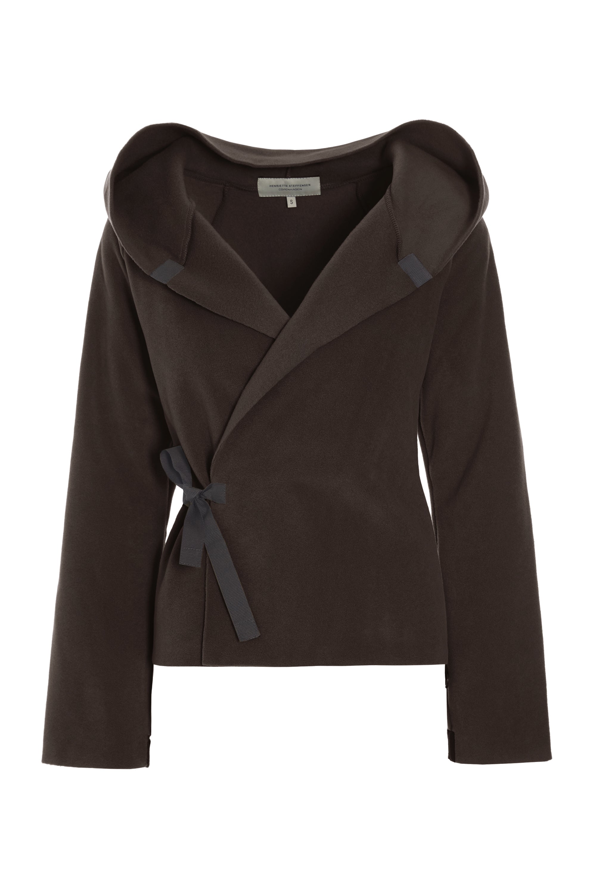 HENRIETTE STEFFENSEN COPENHAGEN KLASSISCHE FLEECE WICKEL CARDIGAN - 1009 CARDIGANS CHOKOLATE 844