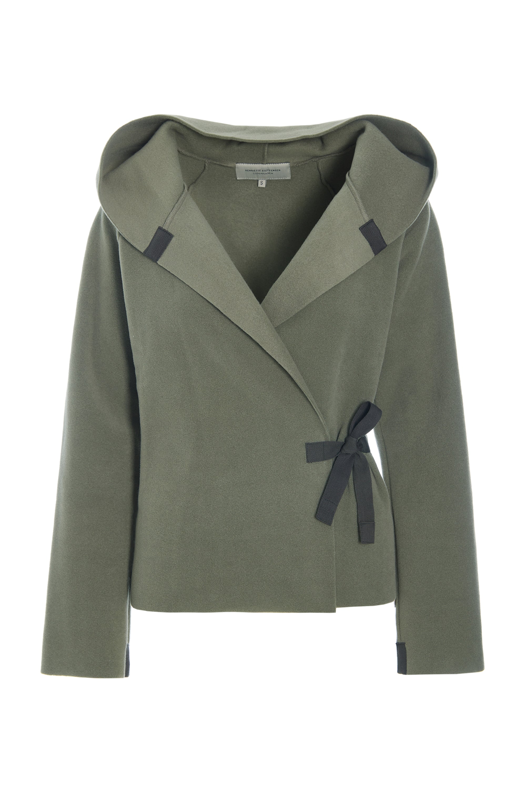 HENRIETTE STEFFENSEN COPENHAGEN KLASSISCHE FLEECE WICKEL CARDIGAN - 1009 CARDIGANS DUSTY GREEN 609