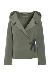 KLASSISCHE FLEECE WICKEL CARDIGAN - 1009 - DUSTY GREEN