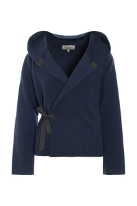 KLASSISCHE FLEECE WICKEL CARDIGAN - 1009 - EVENING BLUE