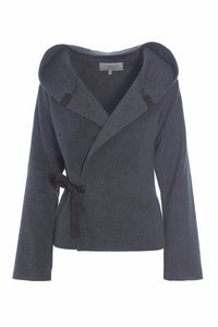 KLASSISCHE FLEECE WICKEL CARDIGAN - 1009 - GREY