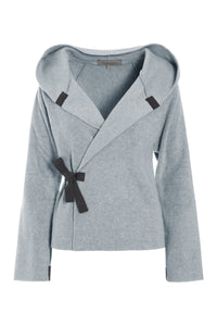 KLASSISCHE FLEECE WICKEL CARDIGAN - 1009 - LIGHT GREY