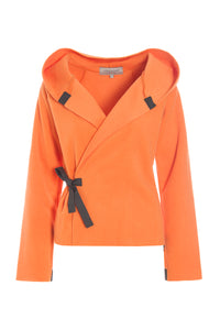 KLASSISCHE FLEECE WICKEL CARDIGAN - 1009 - ORANGE