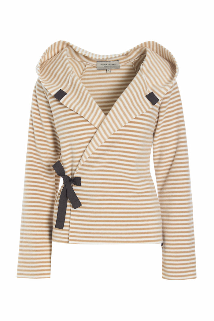 HENRIETTE STEFFENSEN COPENHAGEN KLASSISCHE FLEECE WICKEL CARDIGAN - 1009 CARDIGANS STRIPES C&O 789