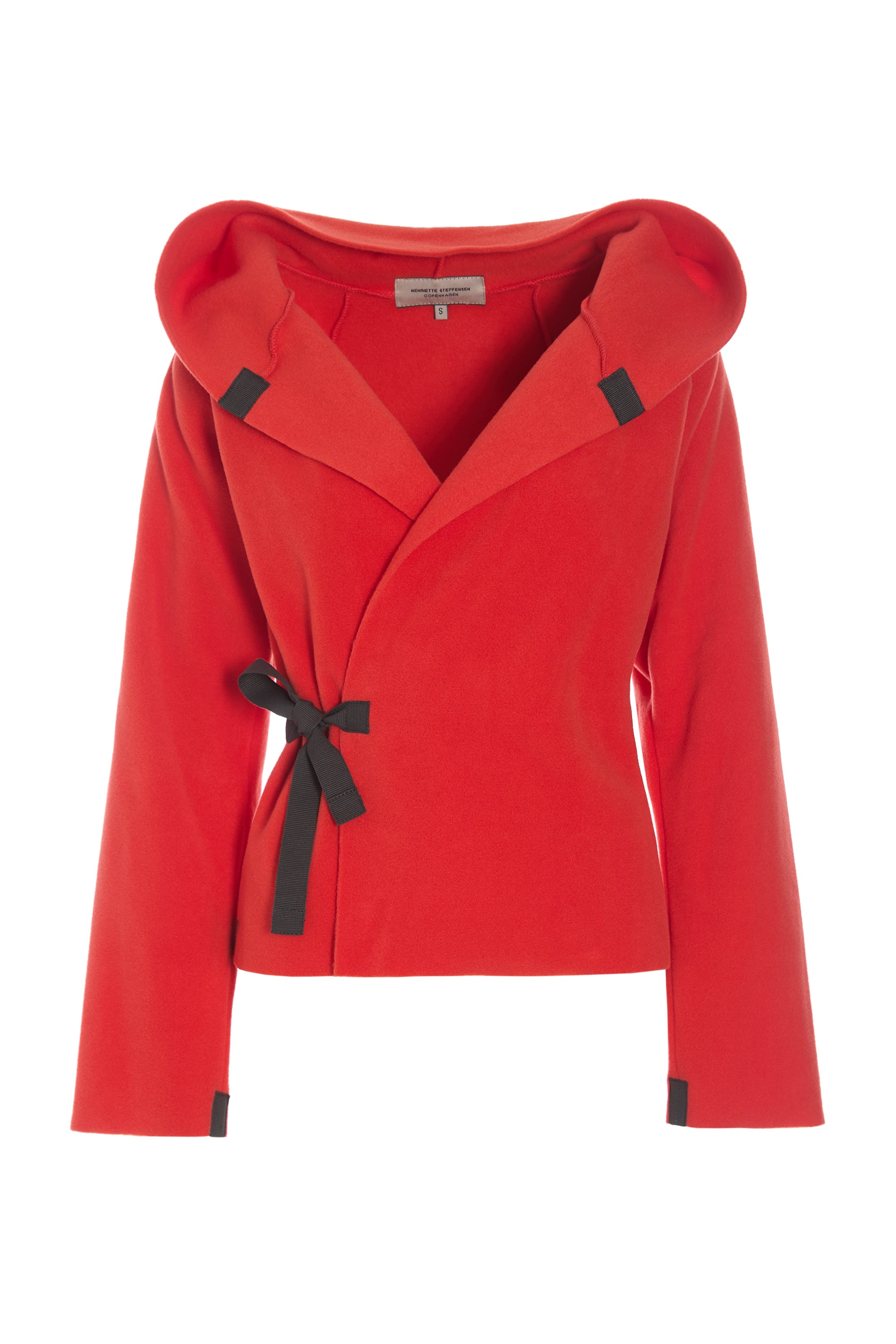 HENRIETTE STEFFENSEN COPENHAGEN KLASSISCHE FLEECE WICKEL CARDIGAN - 1009 CARDIGANS TOMATO 845