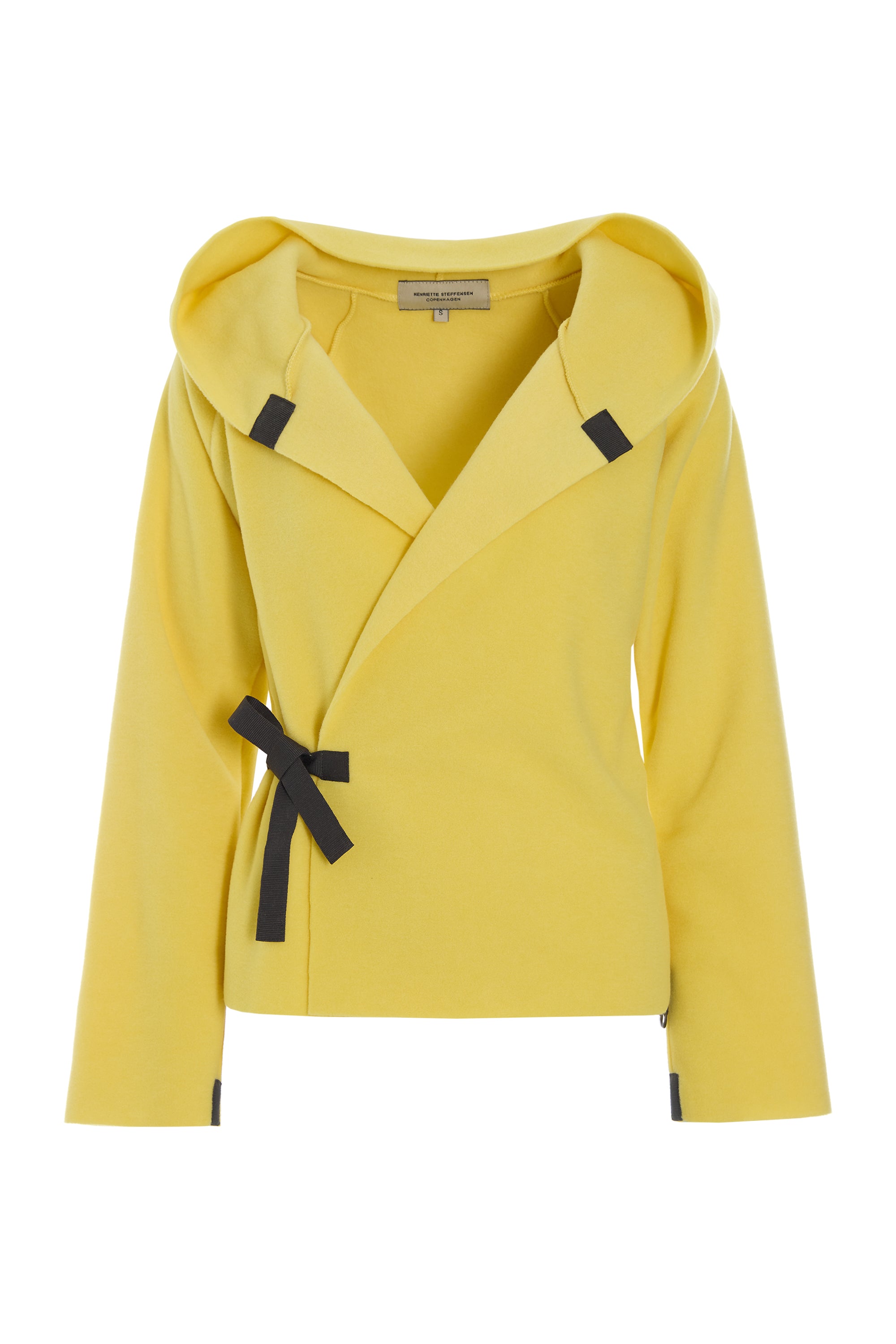 HENRIETTE STEFFENSEN COPENHAGEN KLASSISCHE FLEECE WICKEL CARDIGAN - 1009 CARDIGANS YELLOW 704