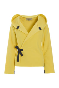 KLASSISCHE FLEECE WICKEL CARDIGAN - 1009 - YELLOW