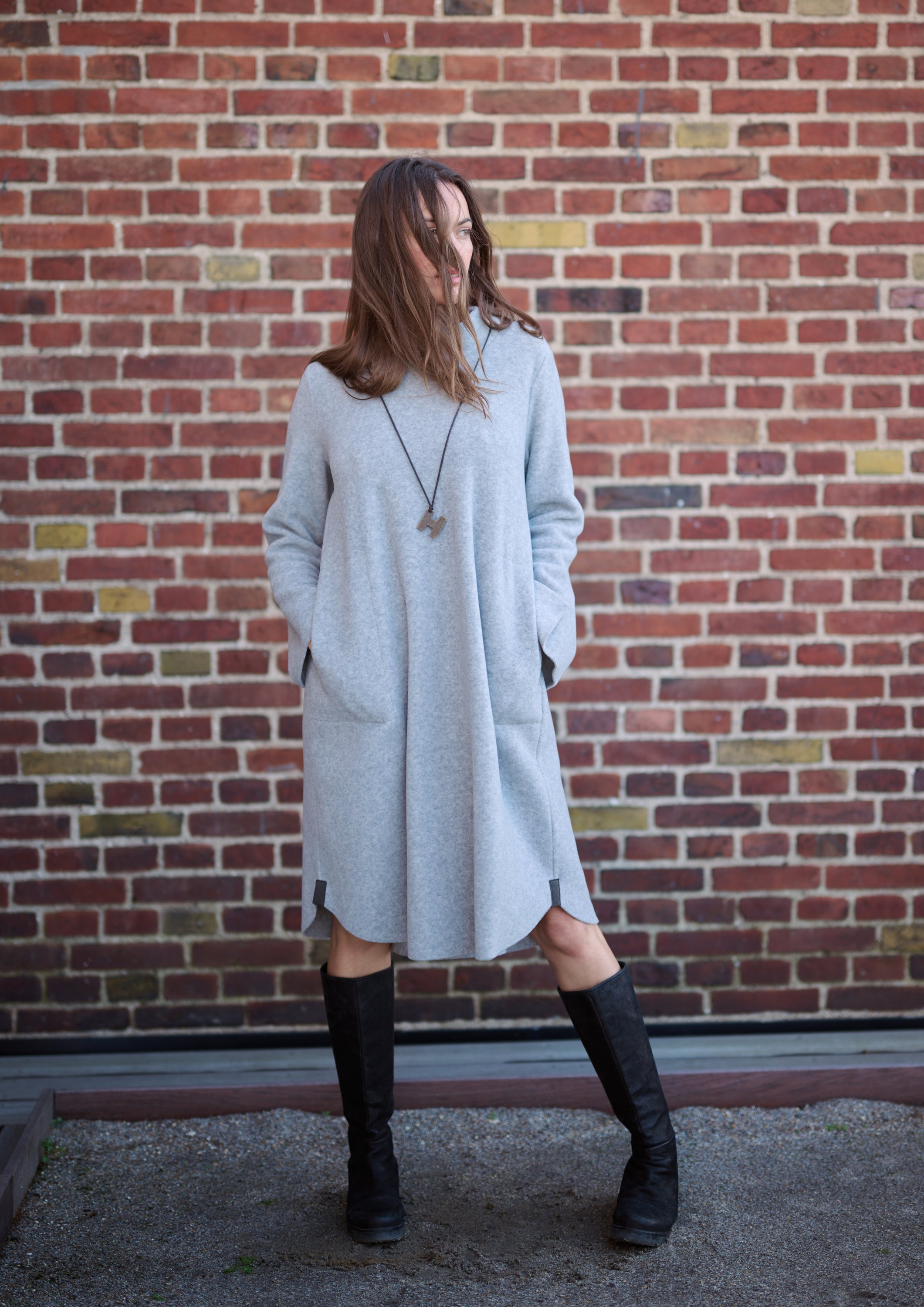 HENRIETTE STEFFENSEN COPENHAGEN KLEID - 3255 KJOLER LIGHT GREY 876