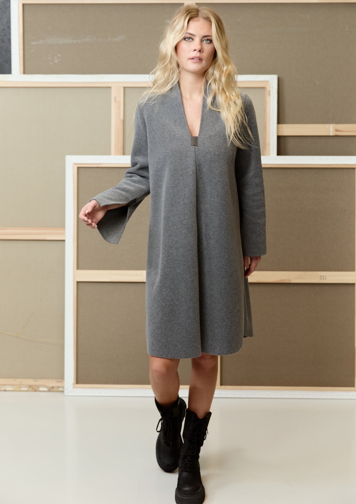 HENRIETTE STEFFENSEN COPENHAGEN KLEID - 3257 KJOLER GREY 905