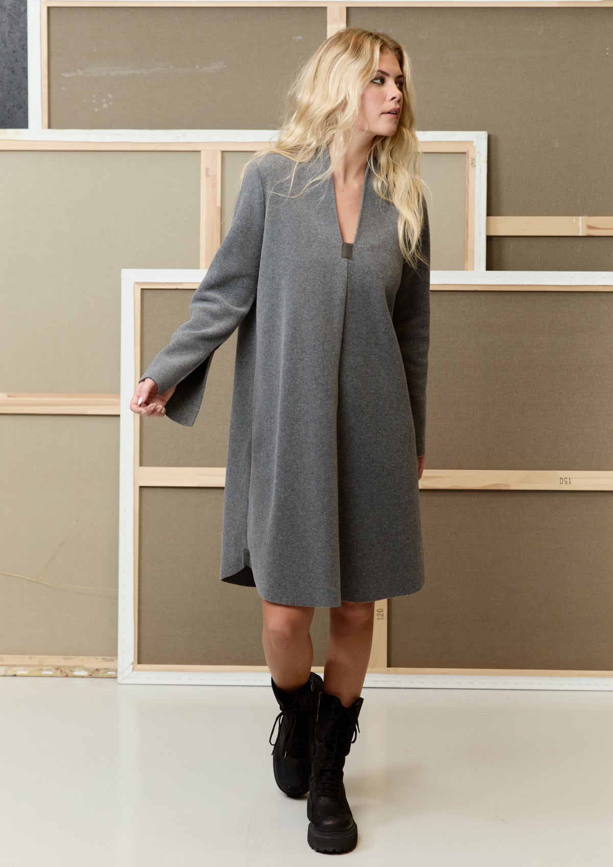 HENRIETTE STEFFENSEN COPENHAGEN KLEID - 3257 KJOLER GREY 905