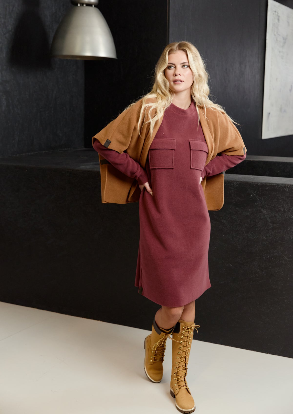 HENRIETTE STEFFENSEN COPENHAGEN KLEID - 3258 KJOLER BORDEAUX 474