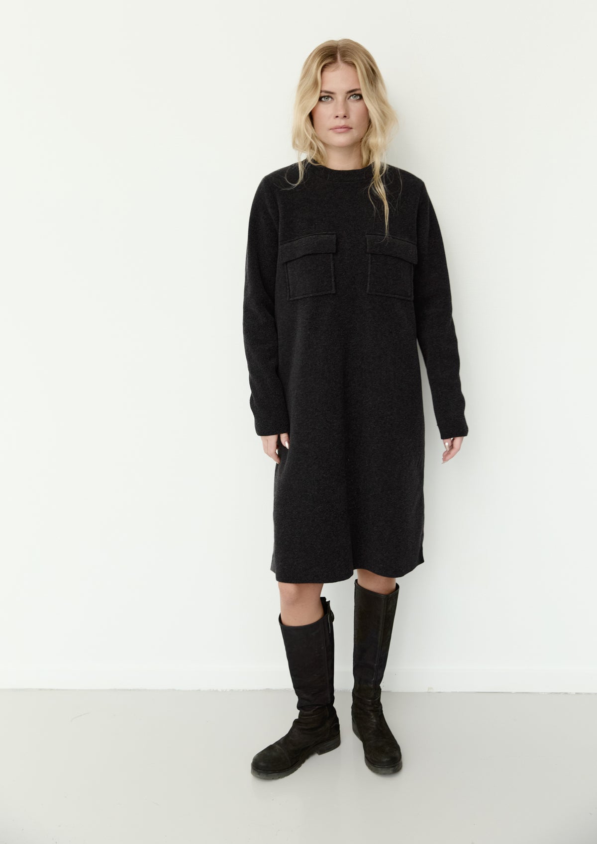 HENRIETTE STEFFENSEN COPENHAGEN KLEID - 3258 KJOLER SOFT BLACK 914