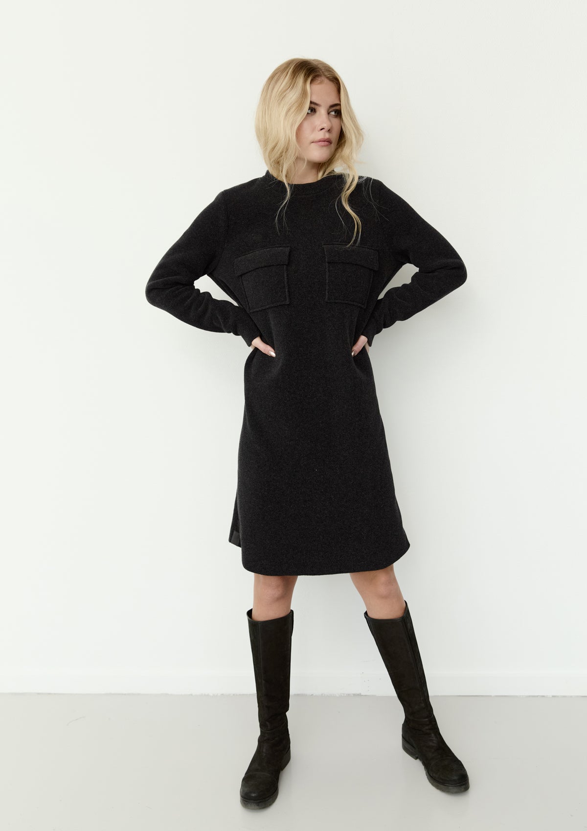HENRIETTE STEFFENSEN COPENHAGEN KLEID - 3258 KJOLER SOFT BLACK 914