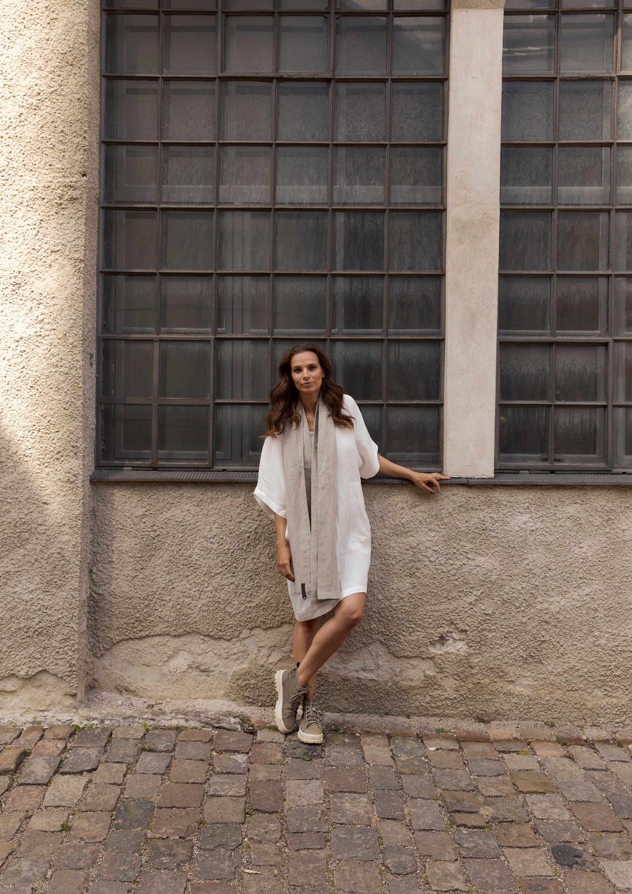 HENRIETTE STEFFENSEN COPENHAGEN KLEID - 83005 KJOLER IVORY 888