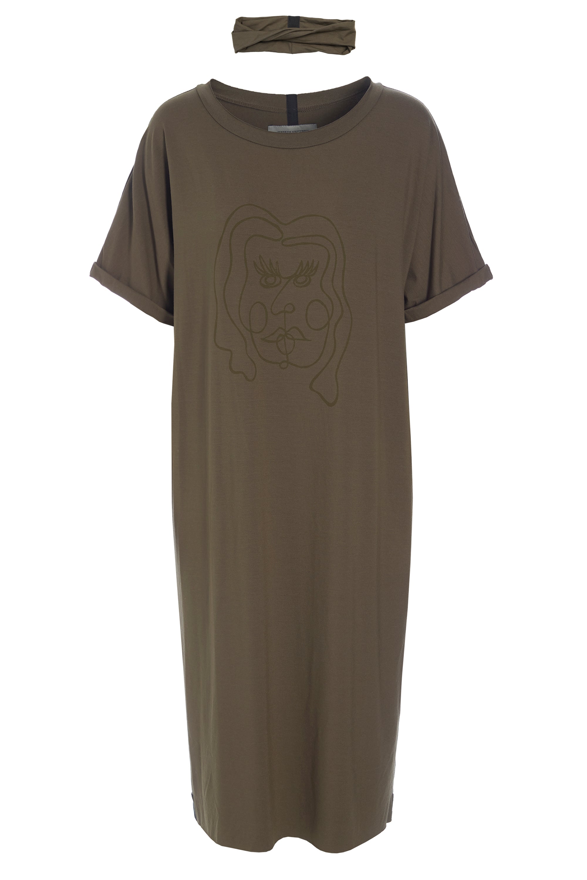 HENRIETTE STEFFENSEN COPENHAGEN KLEID GRÜNER DRUCKEN KJOLER BARK 320