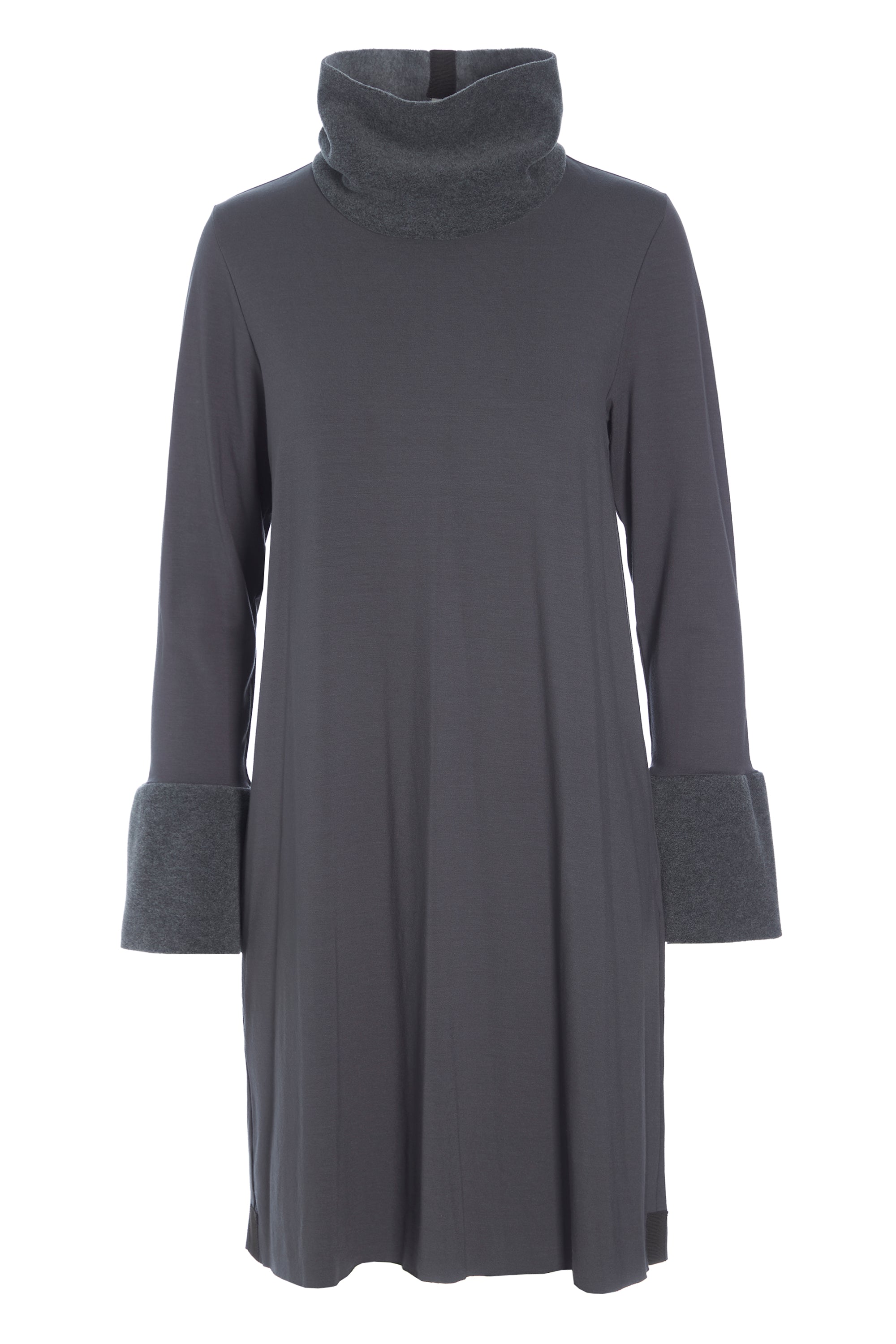 HENRIETTE STEFFENSEN COPENHAGEN KLEID MIT HOHEM AUSSCHNITT - 8021MIX KJOLER GREY/GREY 649
