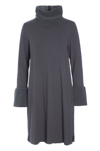 KLEID MIT HOHEM AUSSCHNITT - 8021MIX - GREY/GREY