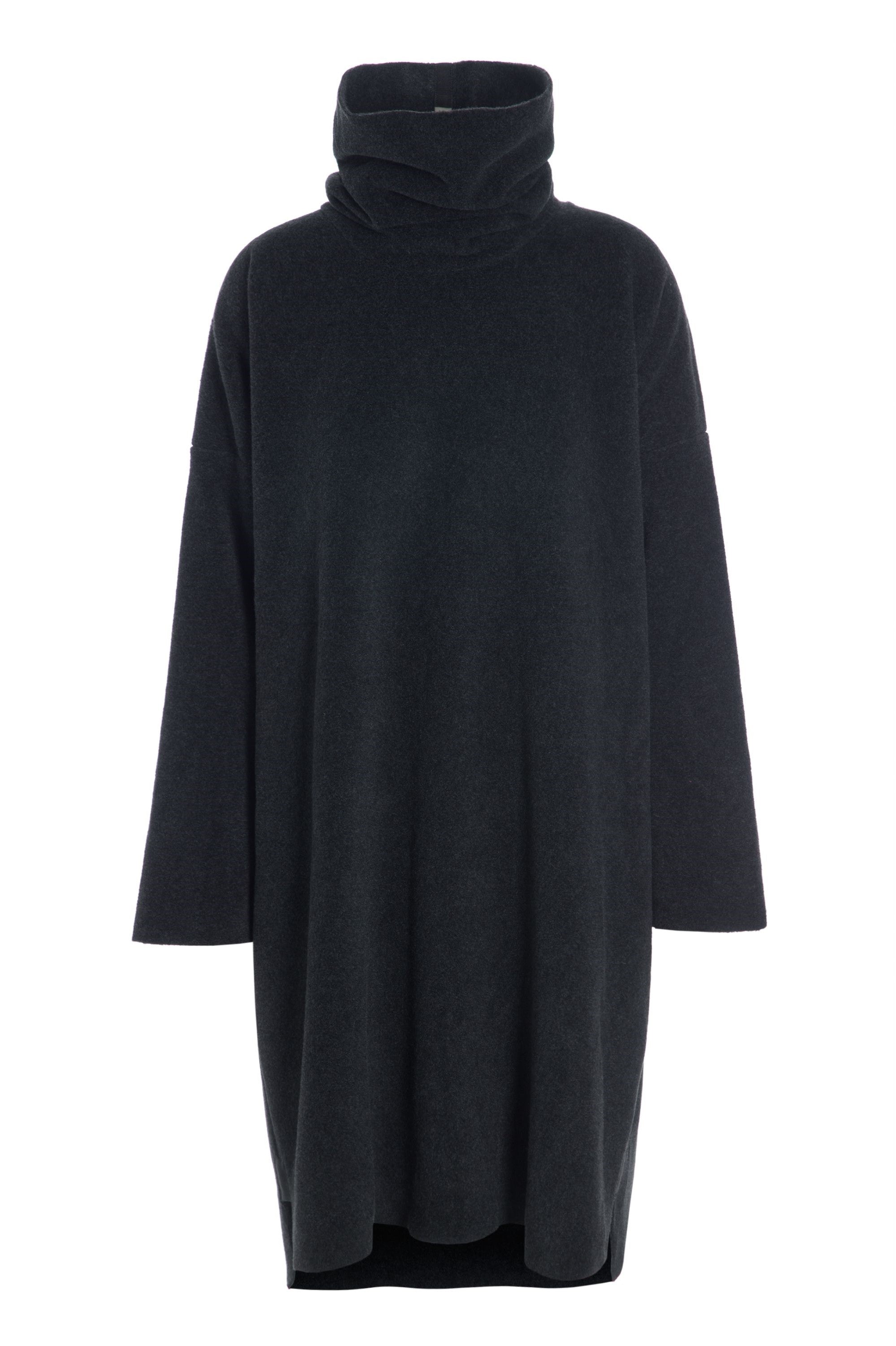 HENRIETTE STEFFENSEN COPENHAGEN KLEID MIT HOHEM HALS - 3225 KJOLER SOFT BLACK 914