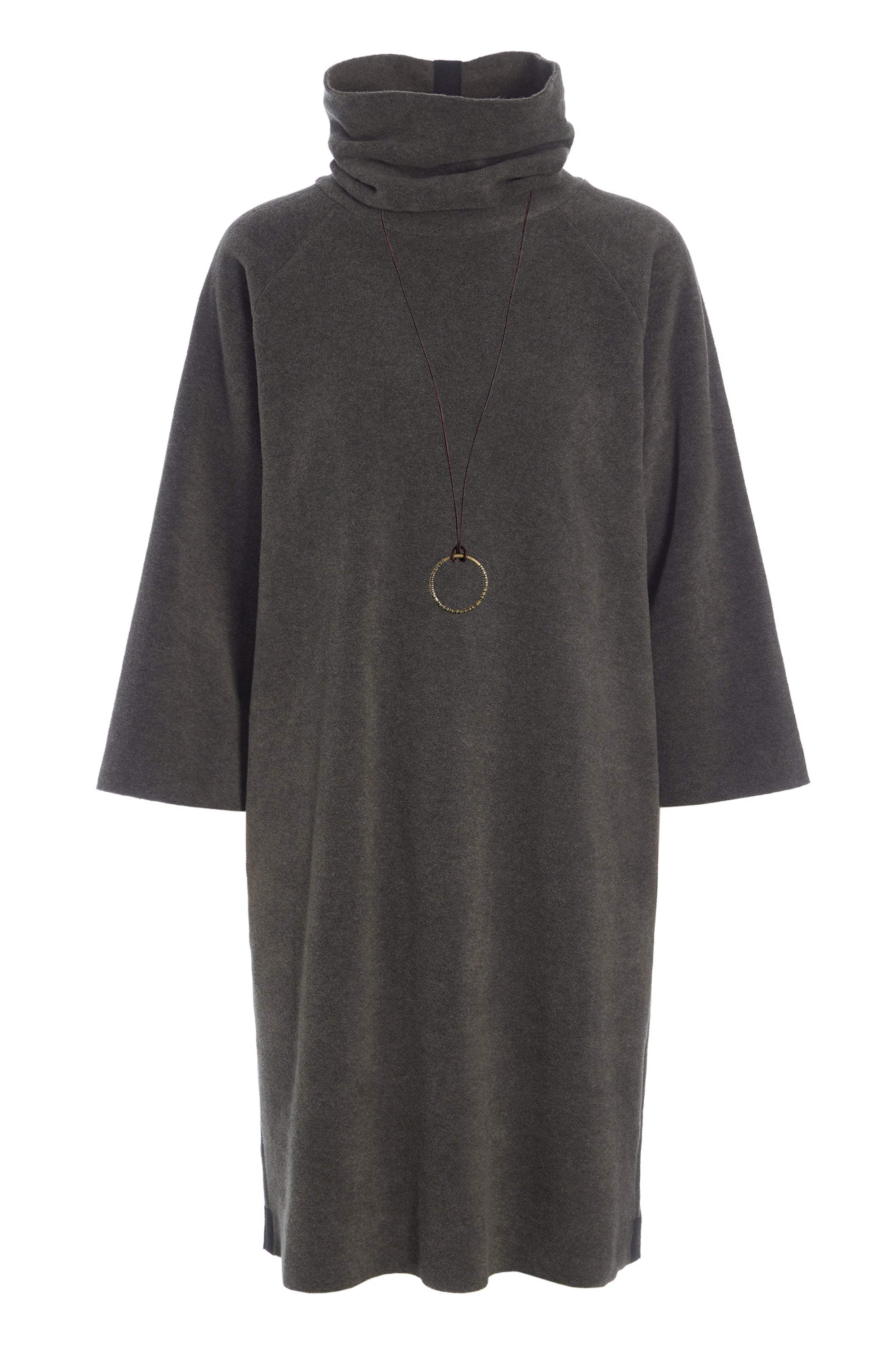 HENRIETTE STEFFENSEN COPENHAGEN KLEID MIT HOHEM HALS - 3236 KJOLER BARK 320