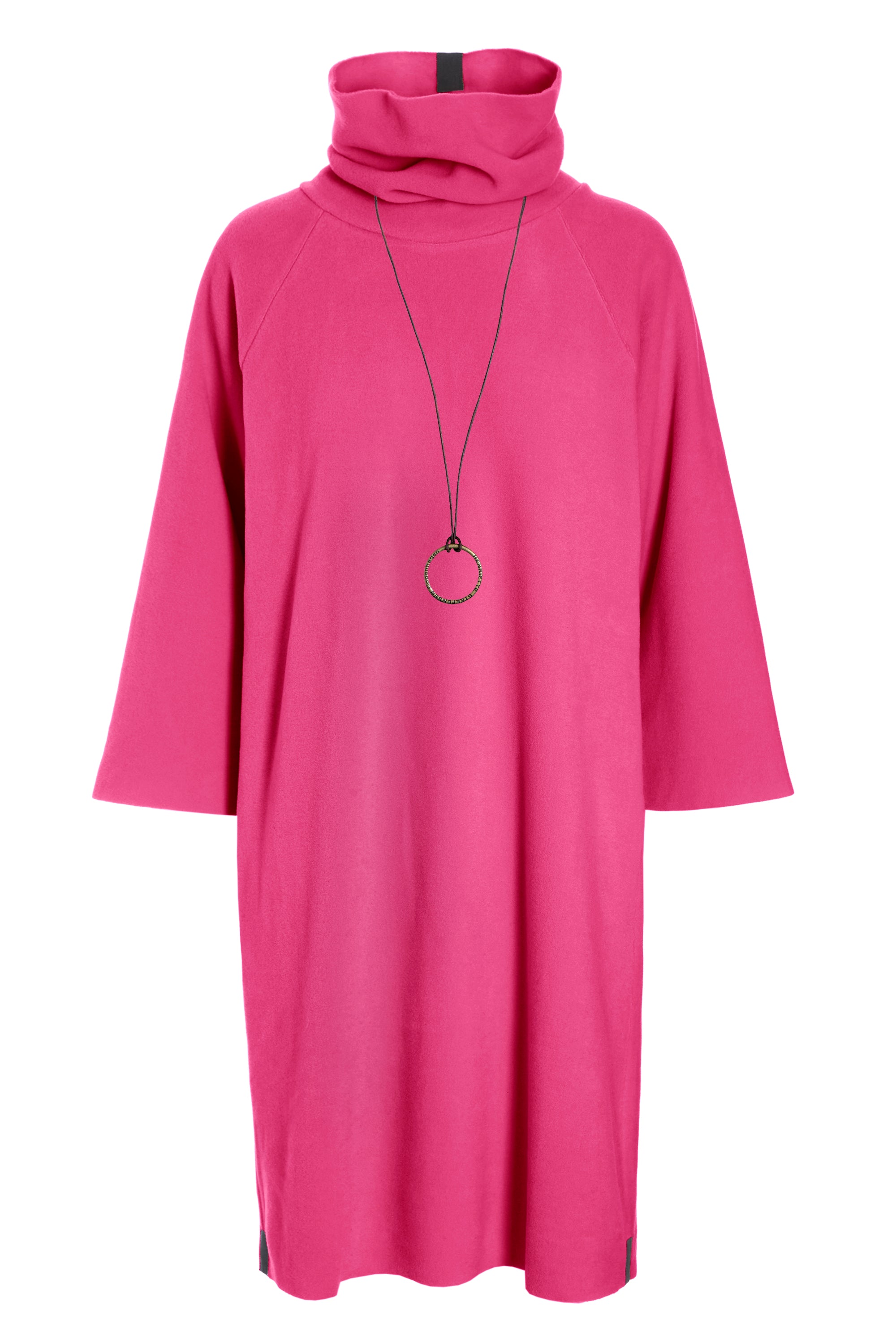 HENRIETTE STEFFENSEN COPENHAGEN KLEID MIT HOHEM HALS - 3236 KJOLER PINK 369