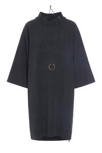 KLEID MIT HOHEM HALS - 3243 - SOFT BLACK