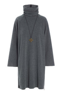 KLEID MIT HOHEM HALS - 3246 - GREY