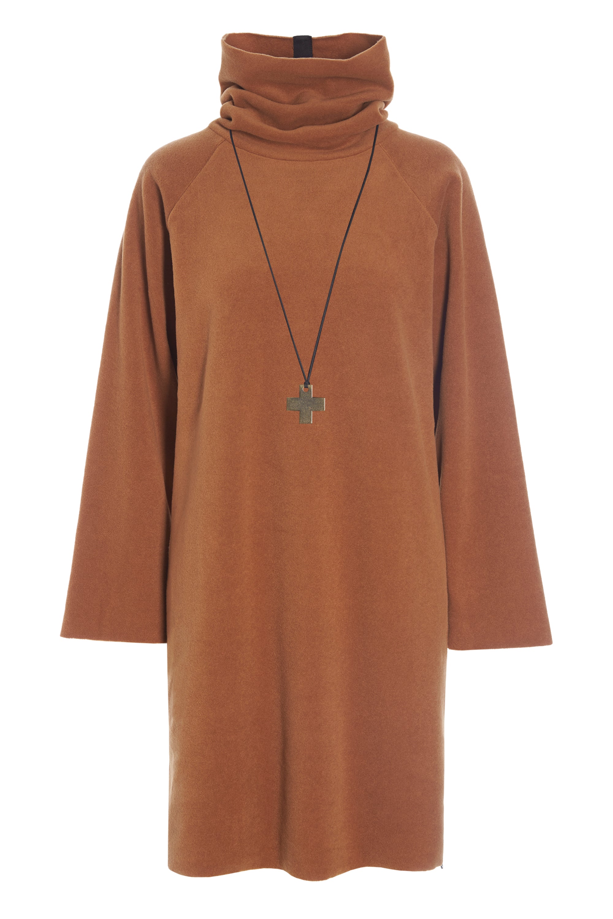 HENRIETTE STEFFENSEN COPENHAGEN KLEID MIT HOHEM HALS - 3246 KJOLER RUST 706