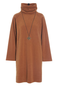 KLEID MIT HOHEM HALS - 3246 - RUST