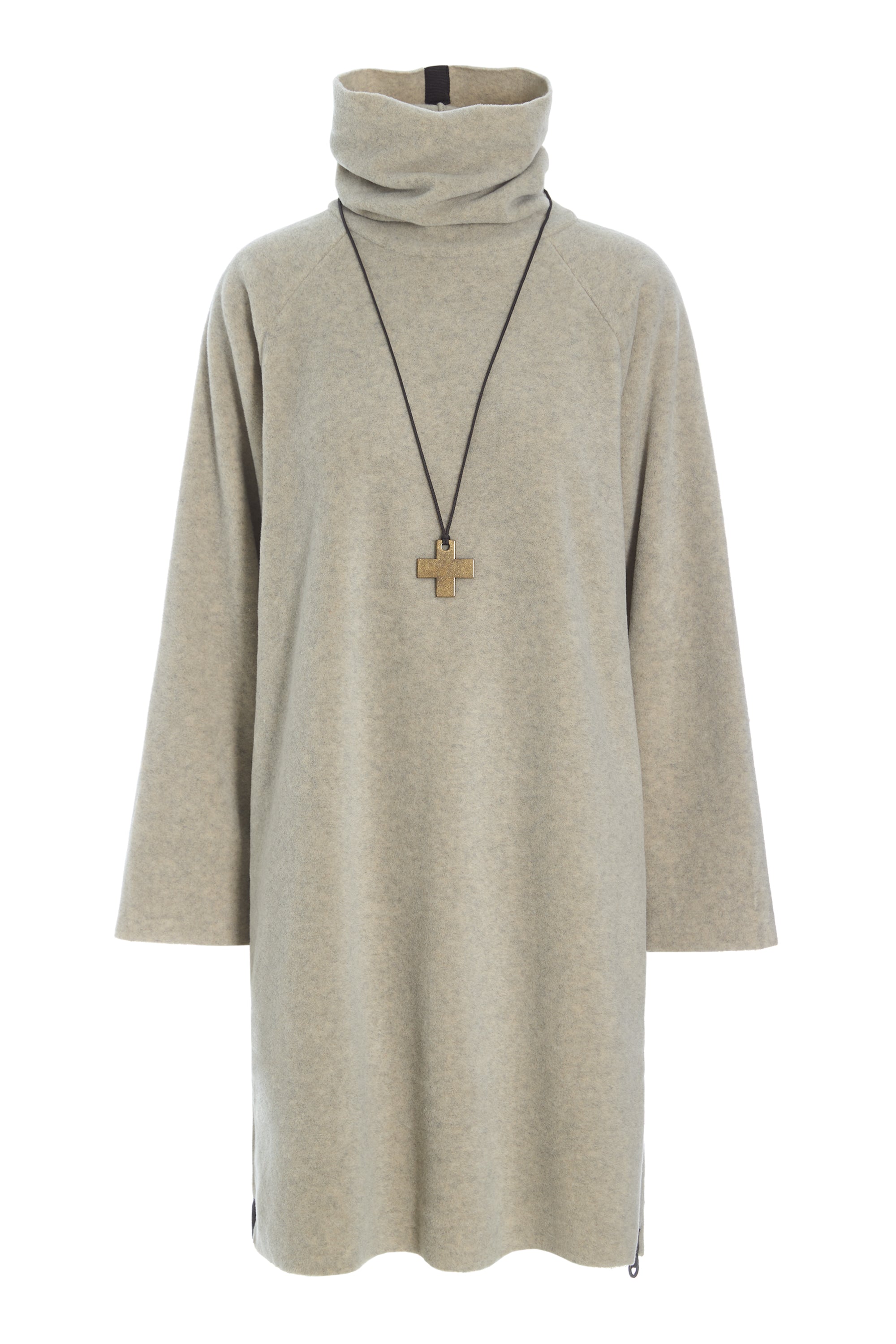 HENRIETTE STEFFENSEN COPENHAGEN KLEID MIT HOHEM HALS - 3246 KJOLER SAND 805
